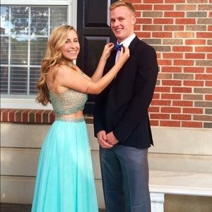 Two piece prom dress